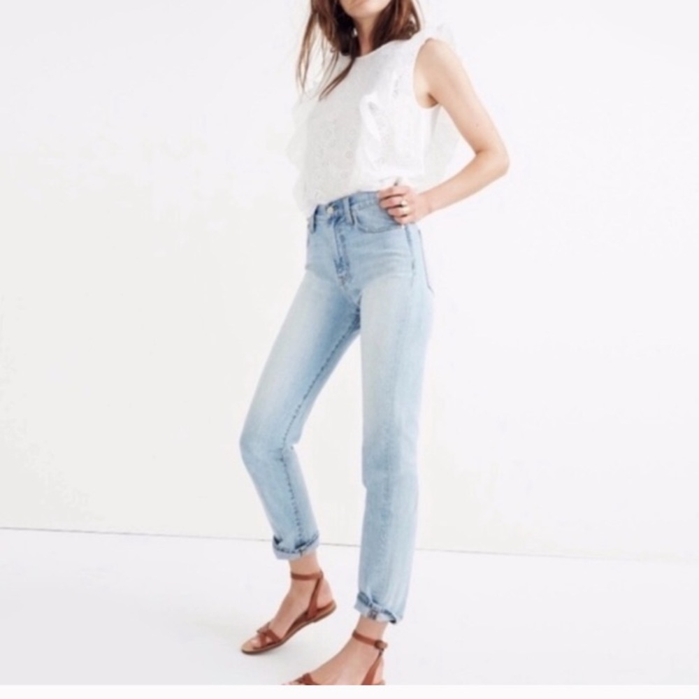 Madewell high waisted light wash jeans